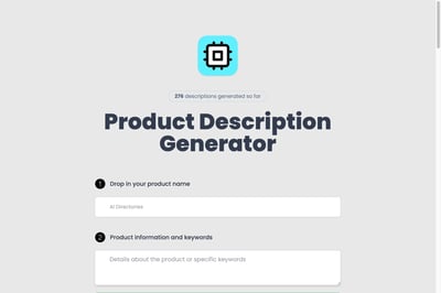 Free Product Description Generator | AI Directories preview